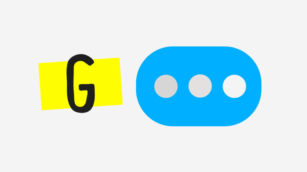 The GoodMine logo next to a text message typing indicator bubble